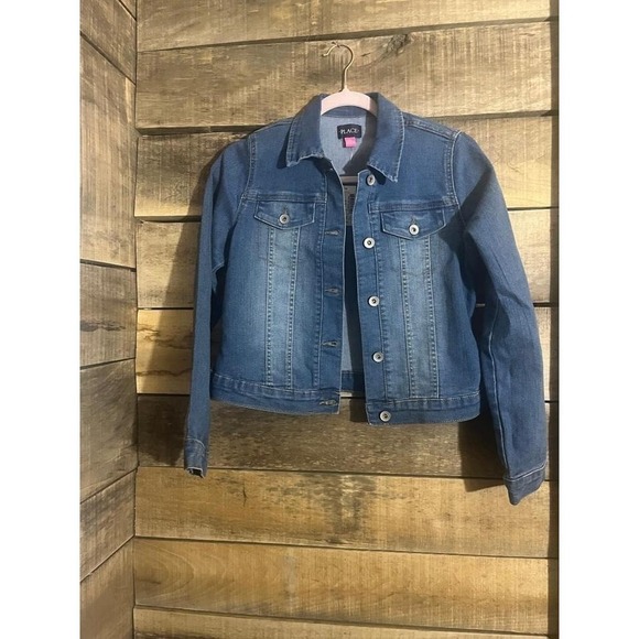 The Children's Place Other - The Childrens Place Girls Denim Jacket Blue Size 14 XLTG Wash Button Front